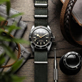 ZULUDIVER 1973 British Military Watch Strap: OXFORD - Vintage Green