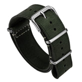 ZULUDIVER 1973 British Military Watch Strap: OXFORD - Vintage Green