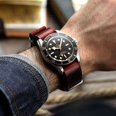 ZULUDIVER 1973 British Military Watch Strap: OXFORD - Vintage Red