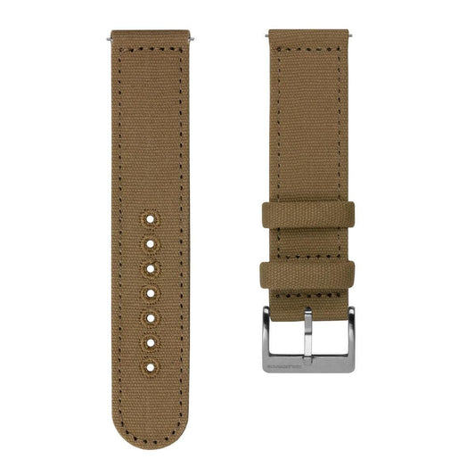 ZULUDIVER Croyde 2 Piece Canvas Quick-Release Watch Strap - Desert Sand