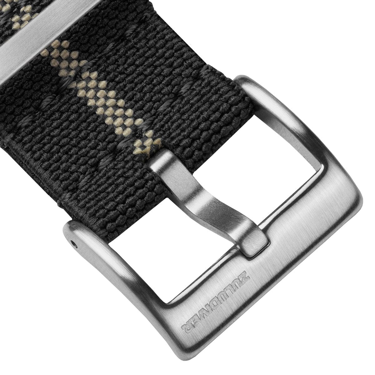 ZULUDIVER 1973 British Military Watch Strap: AIRBORNE Elastic - Black & Gold