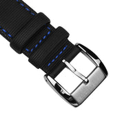ZULUDIVER Maverick (MK II) Sailcloth Waterproof Watch Strap - Black / Blue