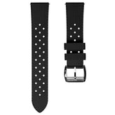 ZULUDIVER Modern Tropical Style Rubber Watch Strap - Black