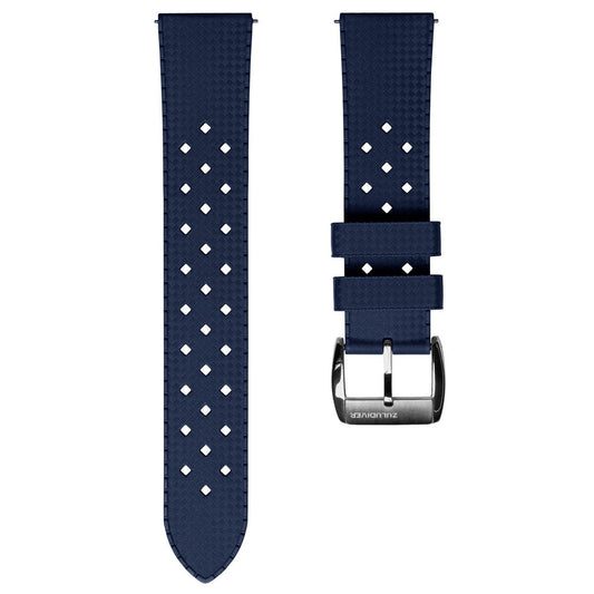 ZULUDIVER Modern Tropical Style Rubber Watch Strap - Blue