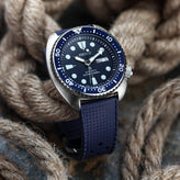 Vintage Tropic Rubber Watch Strap Blue