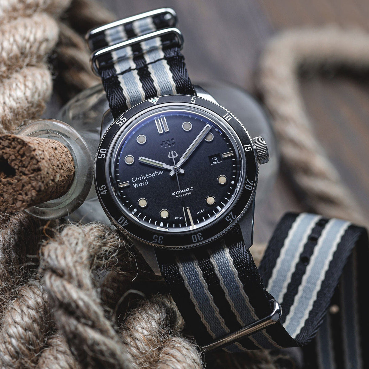 ZULUDIVER 1973 British Military Watch Strap: ARMOURED - No Time Bond - Polished