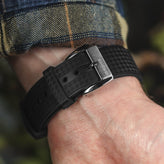 ZULUDIVER Padded Tropical Rubber Watch Strap (MkII) - Black