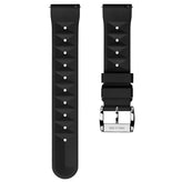 ZULUDIVER Seacroft Waffle FKM Rubber Dive Watch Strap (MkII) - Black - Brushed Buckle