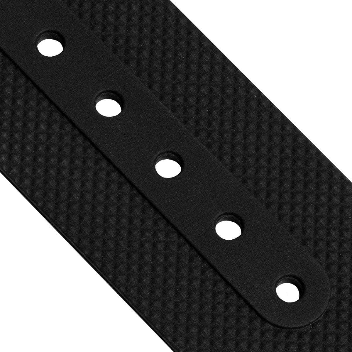 ZULUDIVER Seaton FKM Rubber Military Watch Strap - Black - Brushed Buckles