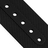 ZULUDIVER Seaton FKM Rubber Military Watch Strap - Black - Polished Buckles