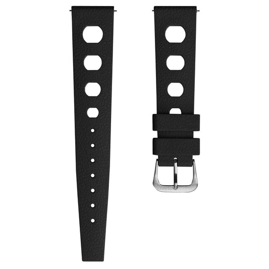 ZULUDIVER Tropical Regis Rubber Watch Strap - Black