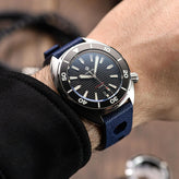 ZULUDIVER Tropical Regis Rubber Watch Strap - Blue