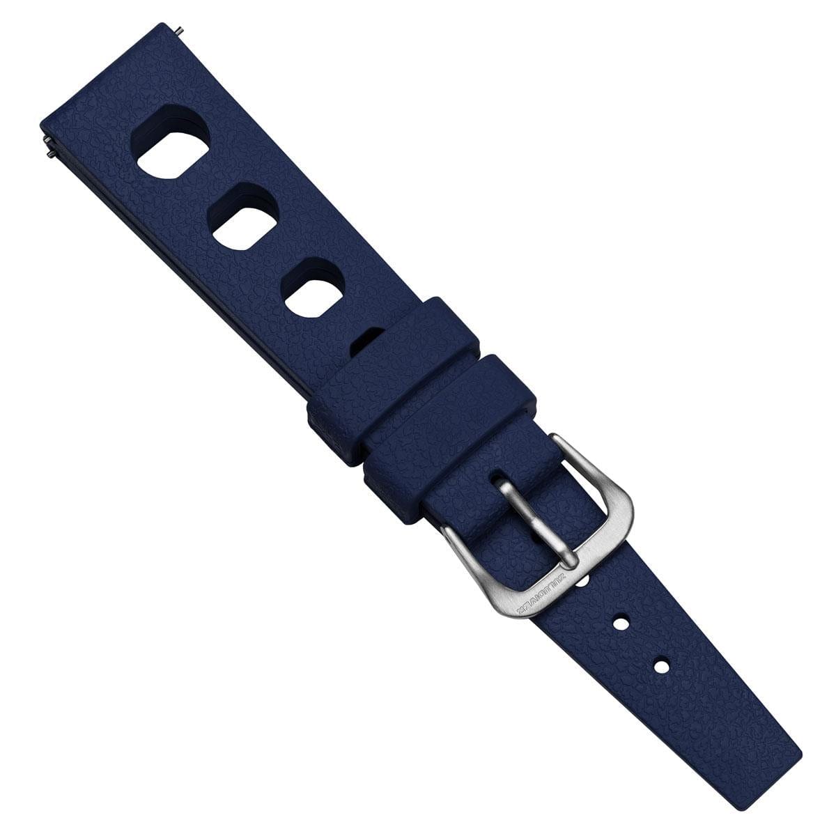 ZULUDIVER Tropical Regis Rubber Watch Strap - Blue