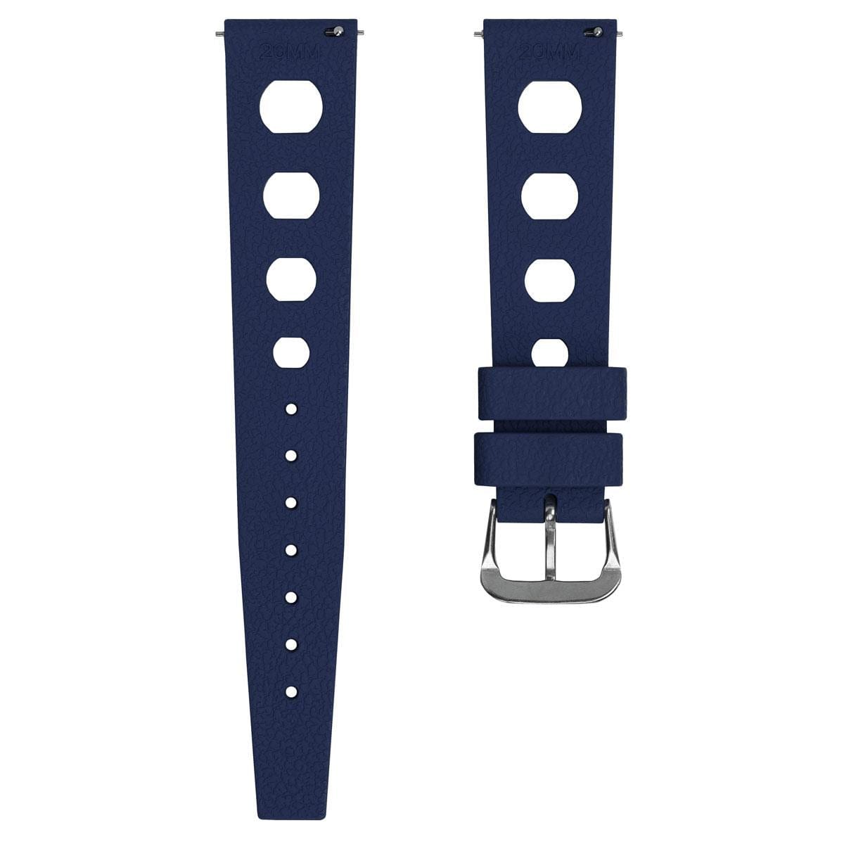 ZULUDIVER Tropical Regis Rubber Watch Strap - Blue