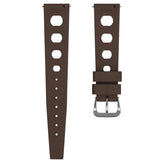 ZULUDIVER Tropical Regis Rubber Watch Strap - Brown