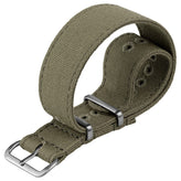 ZULUDIVER Vintage Canvas Military Watch Strap - Army Green