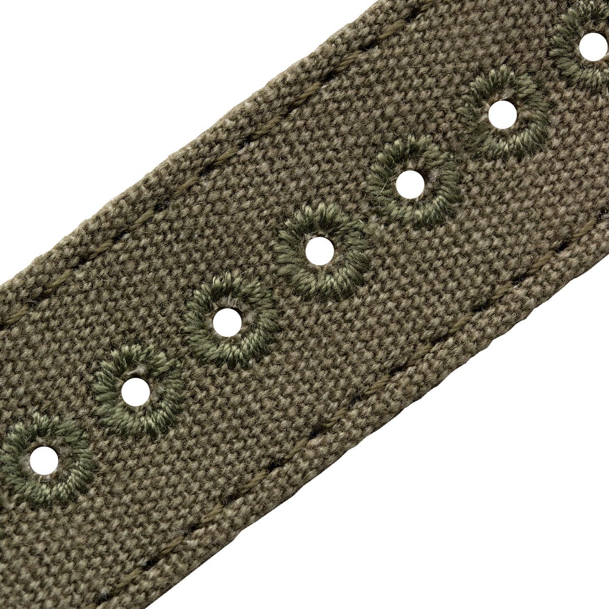 ZULUDIVER Vintage Canvas Military Watch Strap - Army Green
