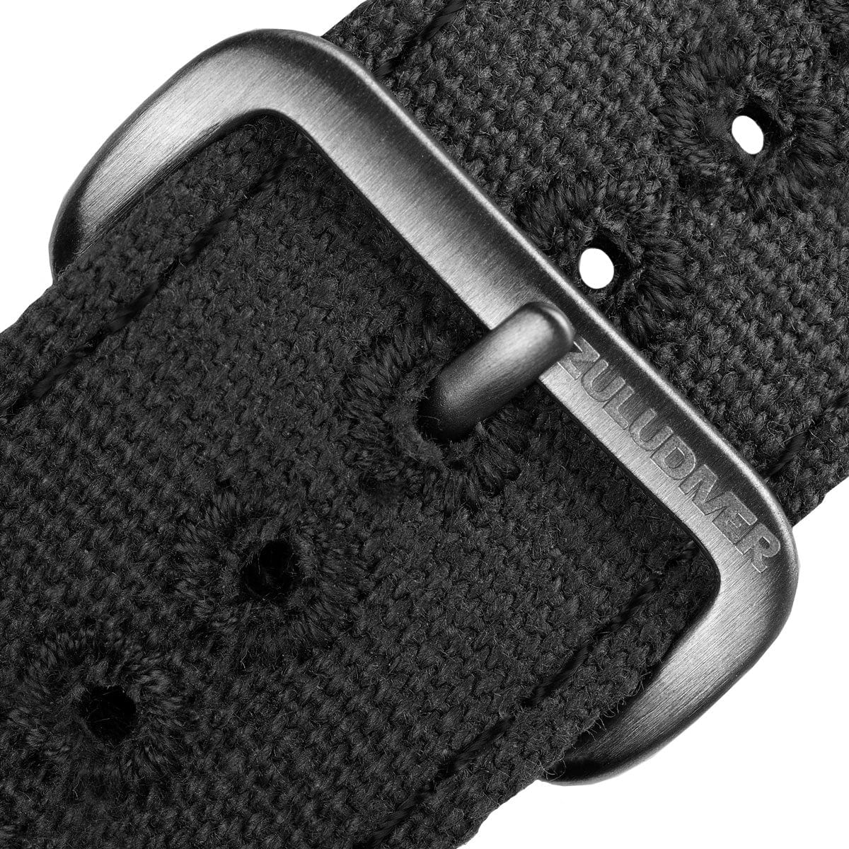 ZULUDIVER Vintage Canvas Military Watch Strap - Charcoal