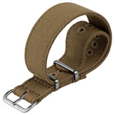 ZULUDIVER Vintage Canvas Military Watch Strap - Desert Sand