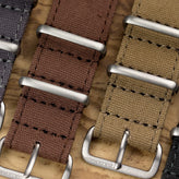 ZULUDIVER Vintage Canvas Military Watch Strap - Grey