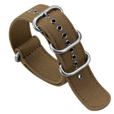 ZULUDIVER Vintage Canvas ZULU Watch Strap - Army Brown