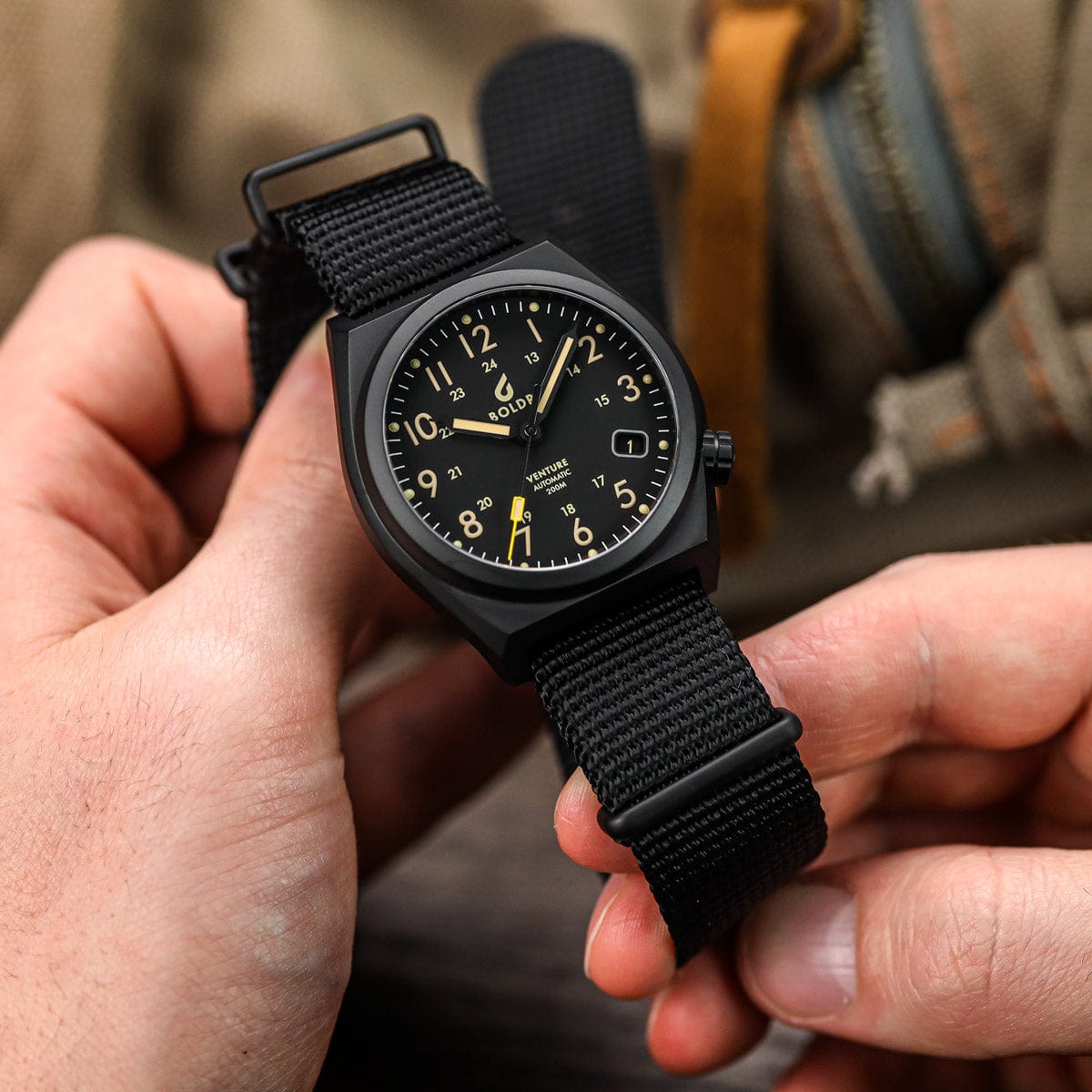 Boldr Venture Black Dawn Automatic Field Watch