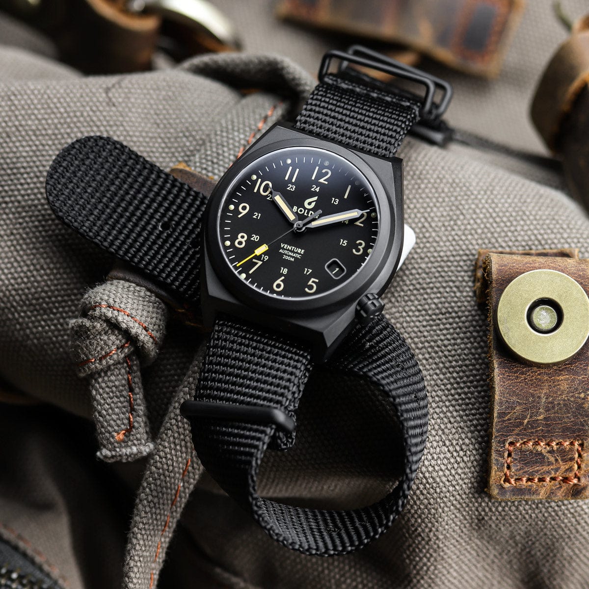 Boldr Venture Black Dawn Automatic Field Watch