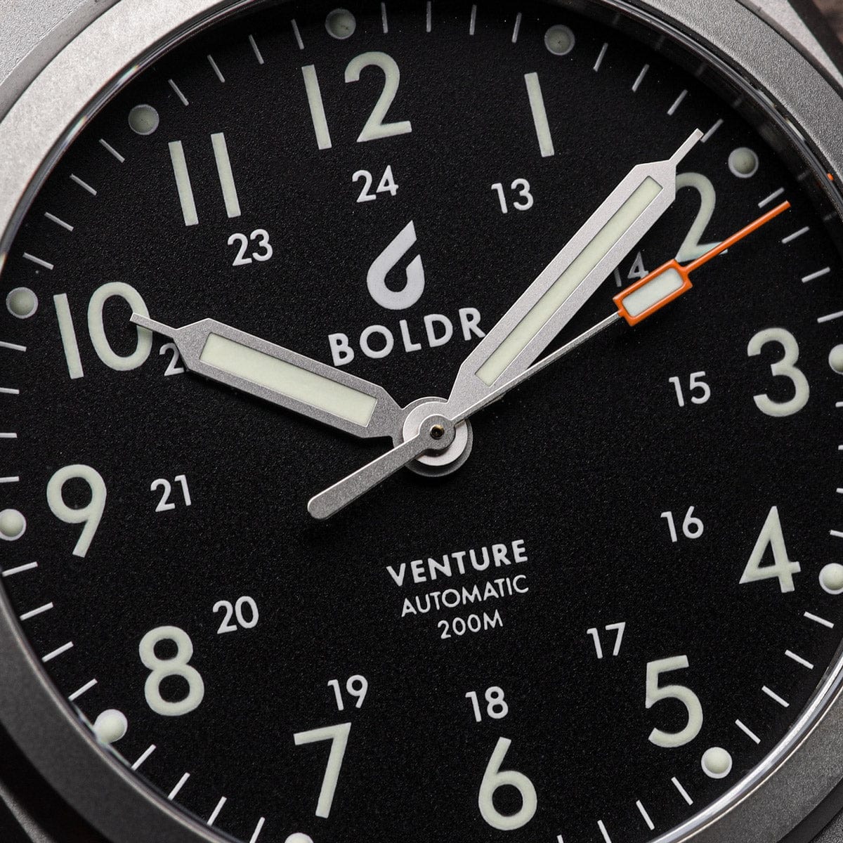 Boldr Venture Carbon Black Automatic Watch