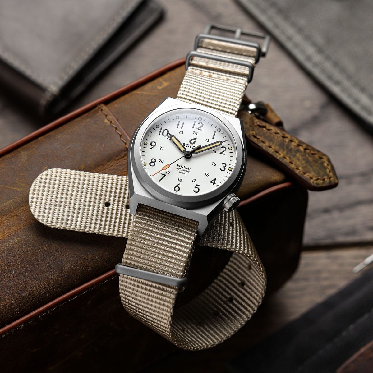 Boldr Venture Automatic Field Watch - Sand Storm