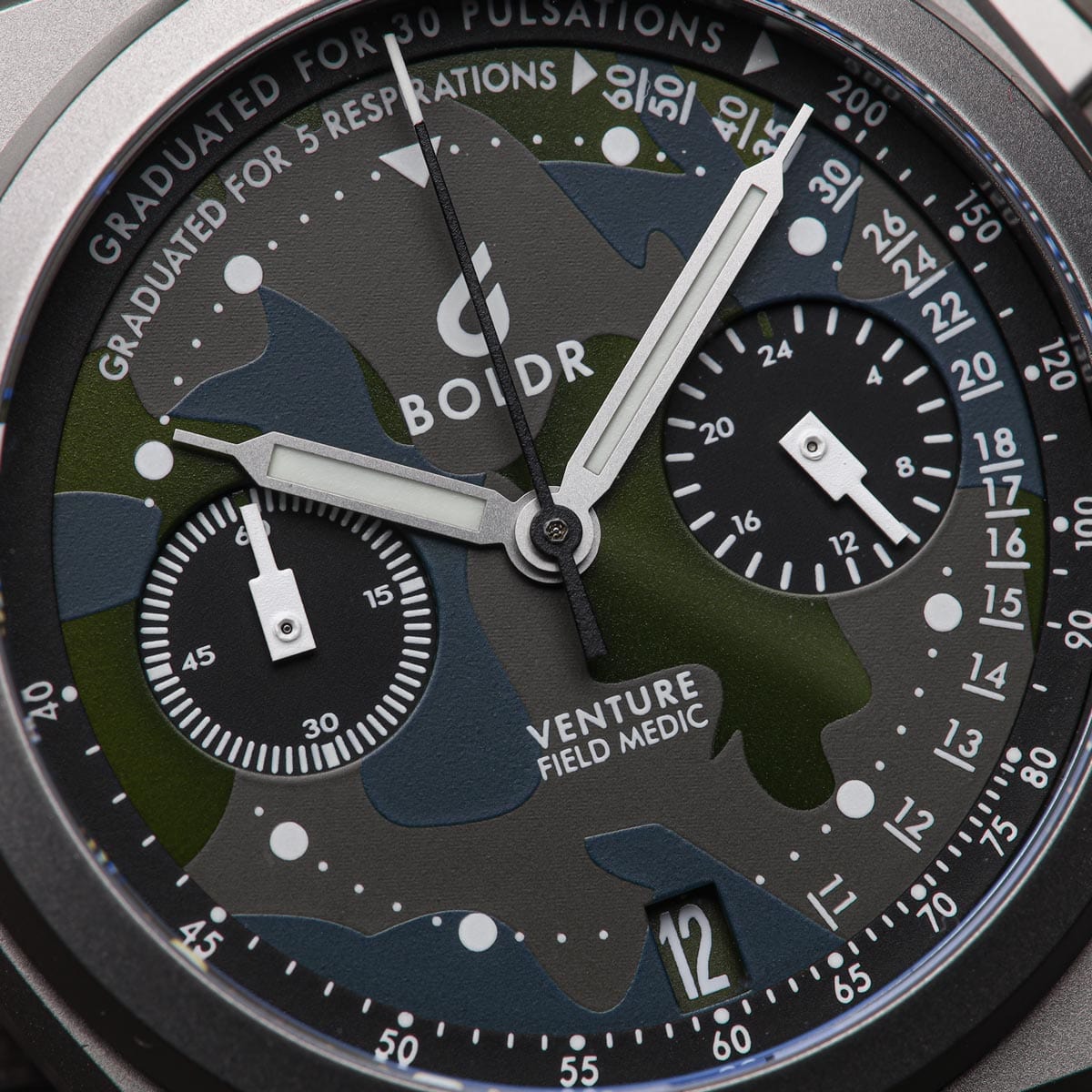 Boldr Venture Field Medic Camo Green Chronograph Watch