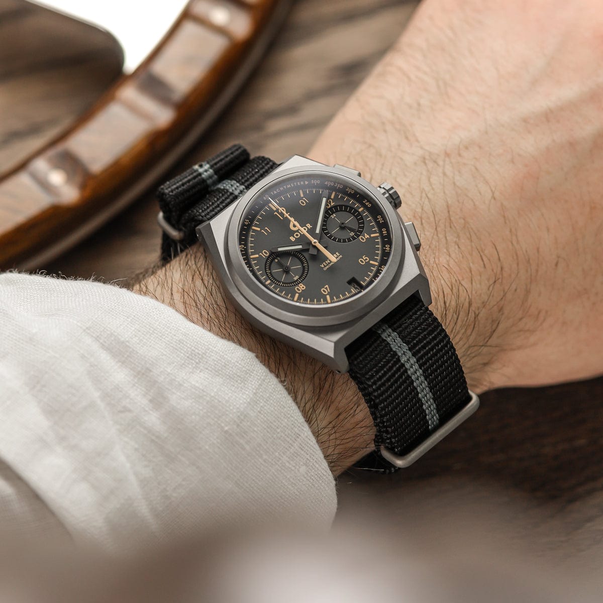 Boldr Venture Rally II Chronograph Watch - Wells 201 | WatchGecko