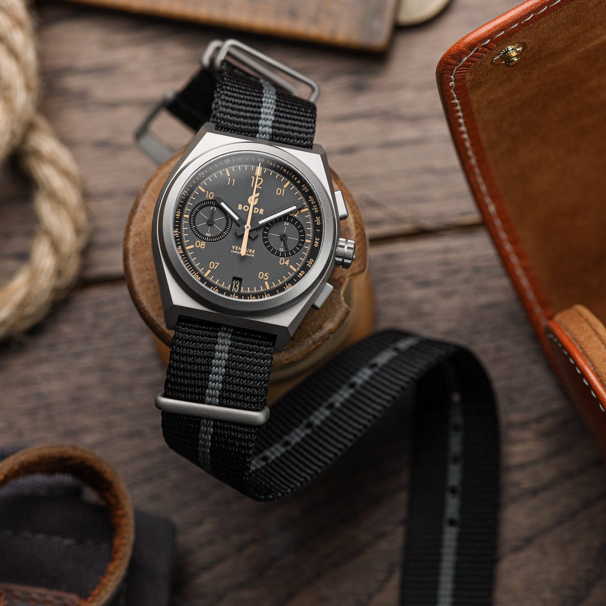 Boldr Venture Rally II Chronograph Watch - Wells 201 | WatchGecko