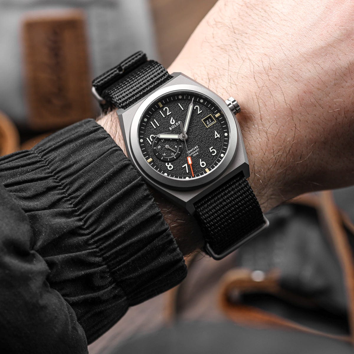 Boldr Venture Wayfarer Automatic Watch Black WatchGecko