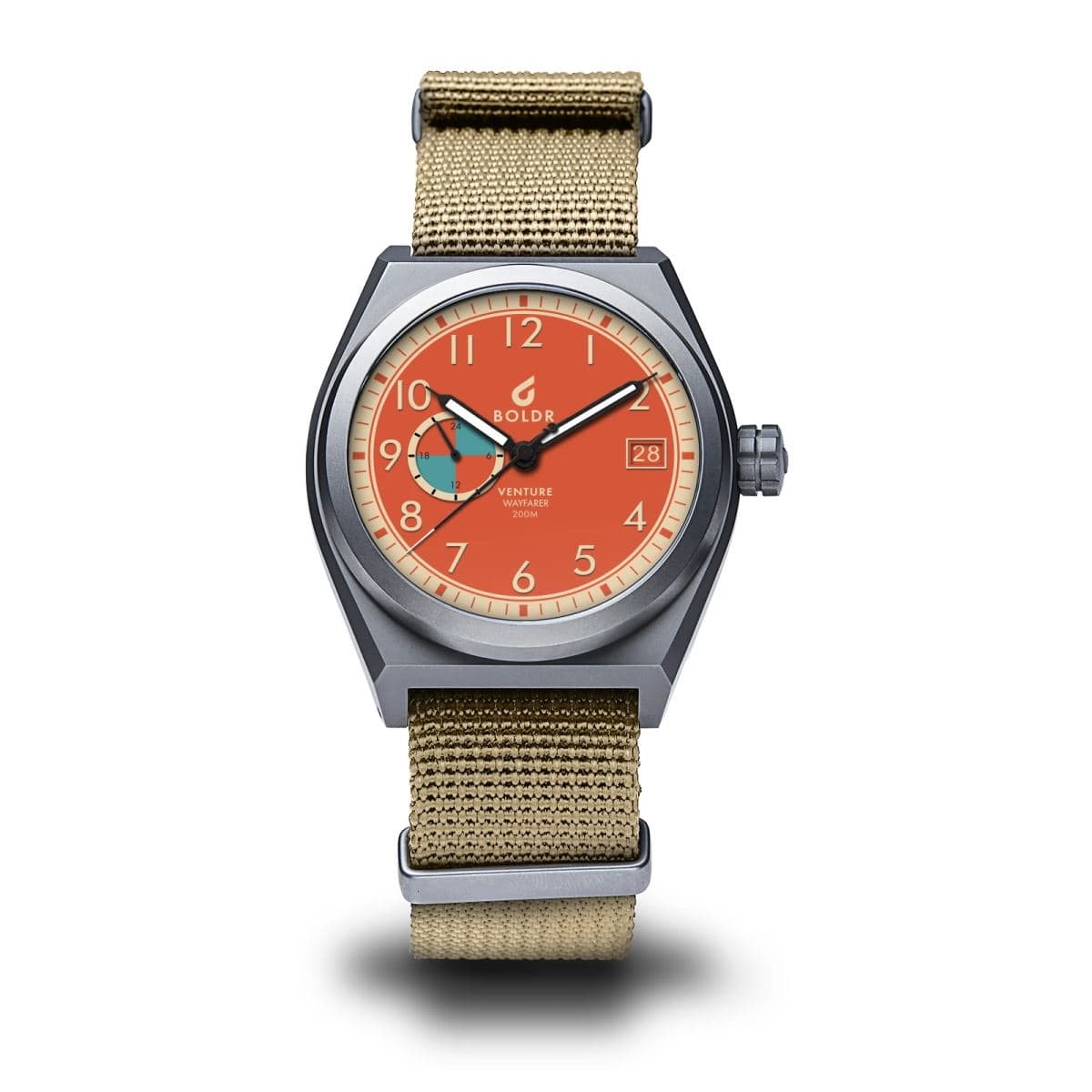 Boldr Venture Wayfarer Automatic Watch - Tangerine