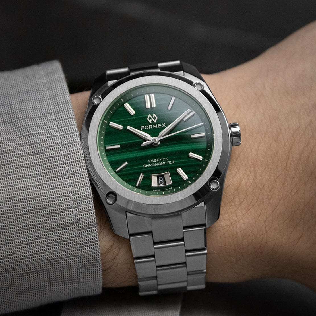 Formex Essence 39 Automatic Chronometer - Green Dial / Green Leather Strap