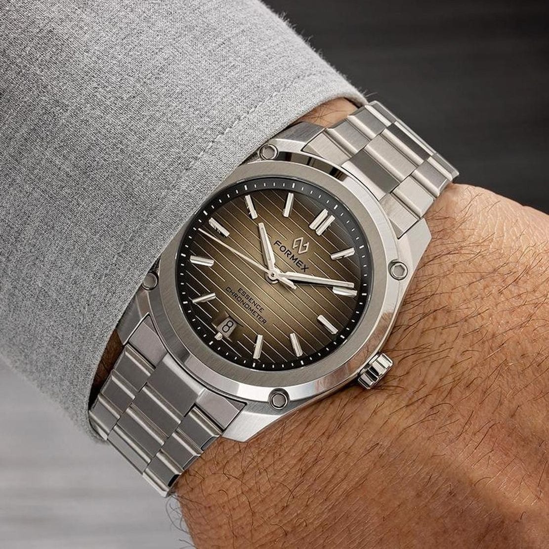 Formex Essence 39 Automatic Chronometer Watch - Dégradé Grey / Steel Bracelet