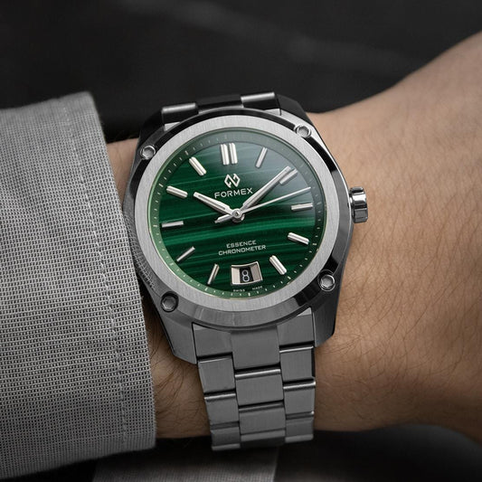 Formex Essence 39 Automatic Chronometer Watch - Malachite Green - Steel Bracelet