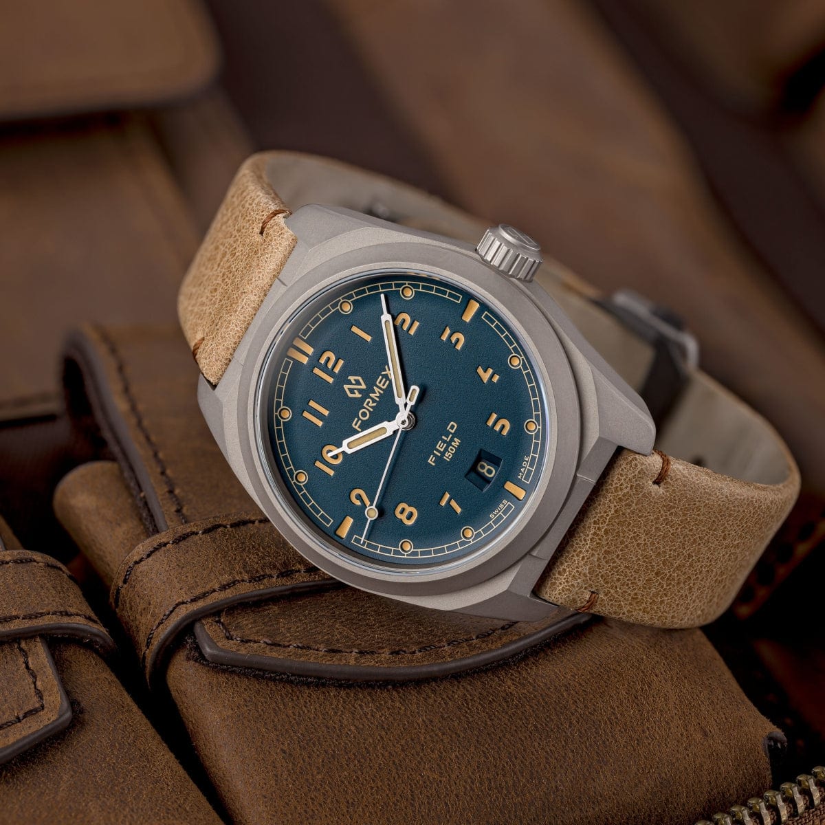 FORMEX Field Automatic - Charcoal - Blue Nylon Strap