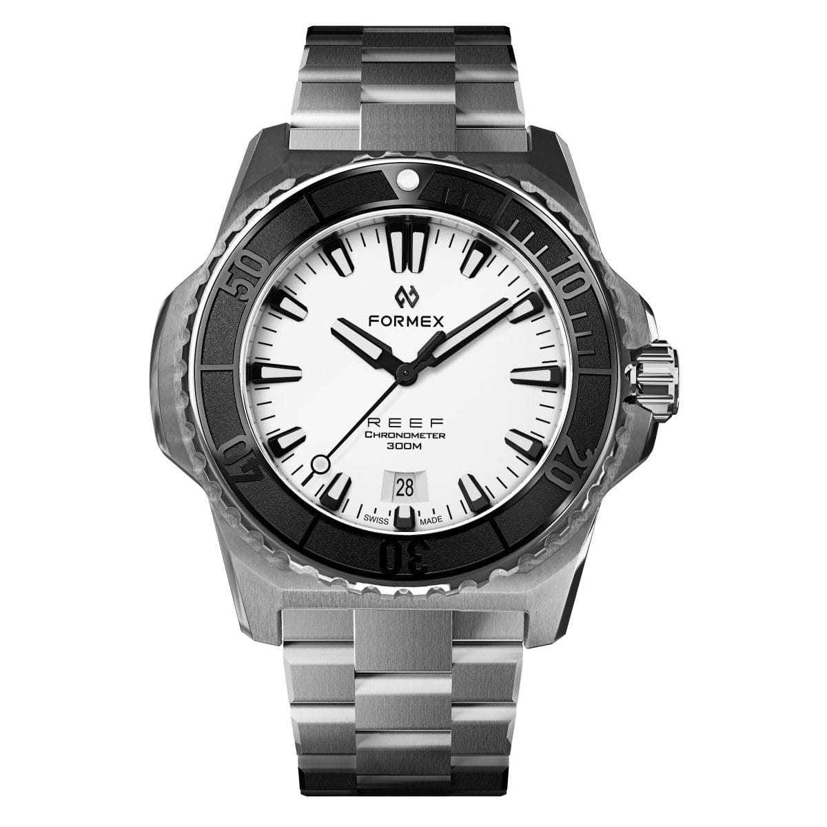 Formex REEF Automatic Chronometer - White Dial / Black Bezel
