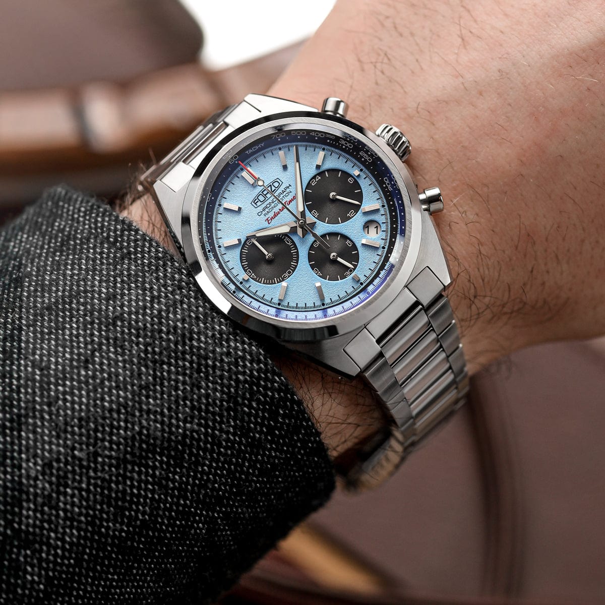 FORZO G1 EnduraTimer Chronograph Watch - Light Blue Dial - NEARLY NEW