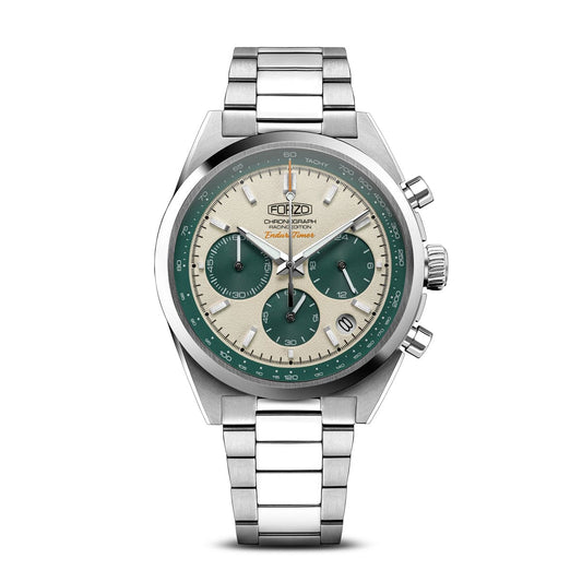 FORZO G2 EnduraTimer Chronograph Watch -  Cream / Green