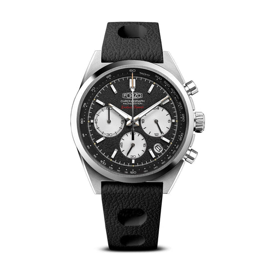 FORZO G2 EnduraTimer Chronograph Watch - Reverse Panda Dial - RWB046-BK