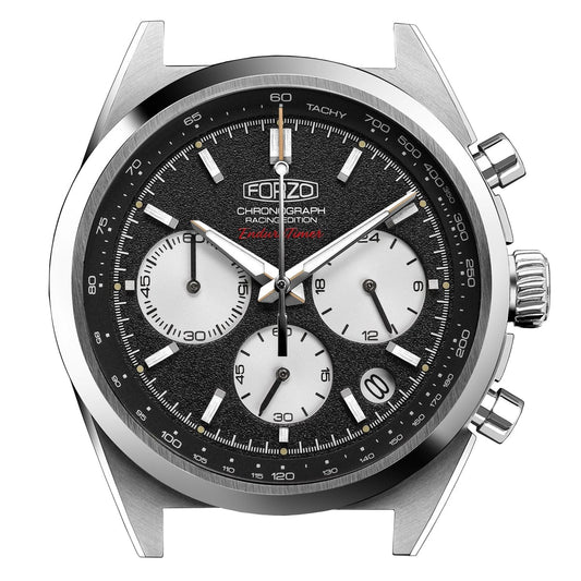 FORZO G2 EnduraTimer Chronograph Watch - Reverse Panda Dial - LIKE NEW
