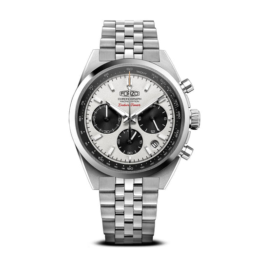 FORZO G2 EnduraTimer Chronograph Watch Panda Dial - SS-BO2-B
