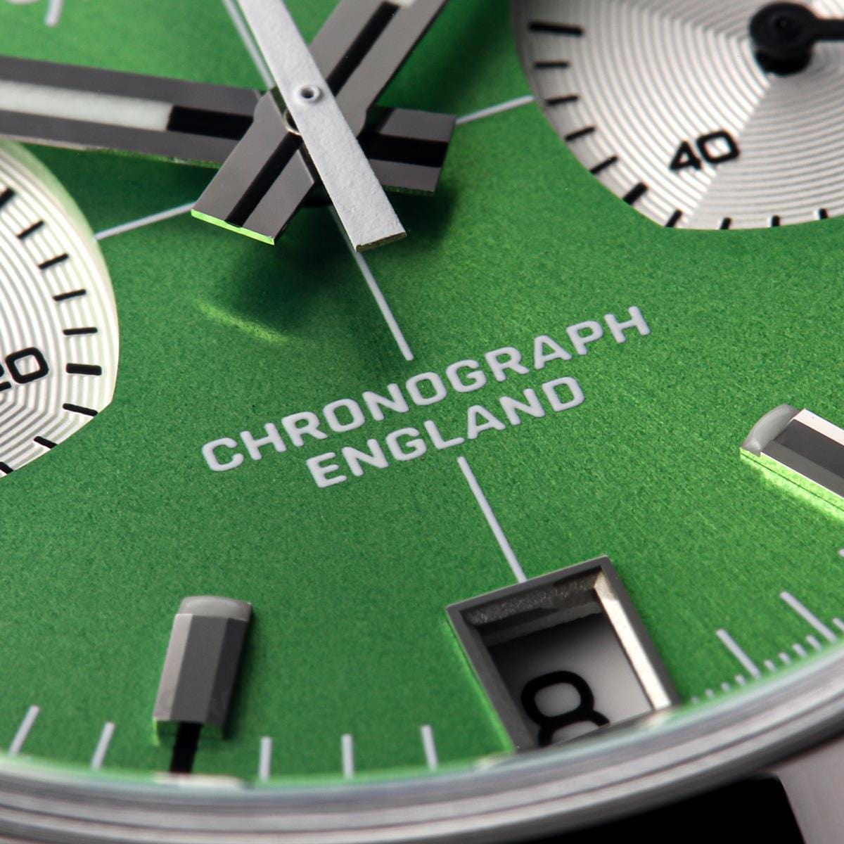 Geckota Chronotimer Aurora Chronograph Watch Green Sunburst VS-369-4