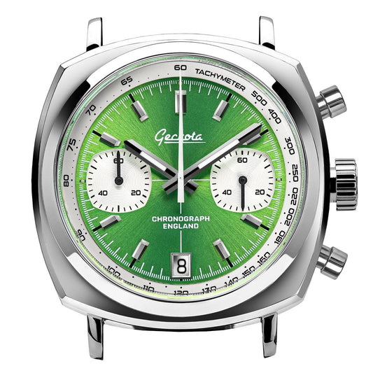 Geckota Chronotimer Aurora Chronograph Watch Green Sunburst TP-369-2