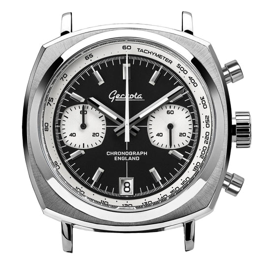 Geckota Chronotimer Racing Chronograph Watch Classic Reverse Panda VS-369-4
