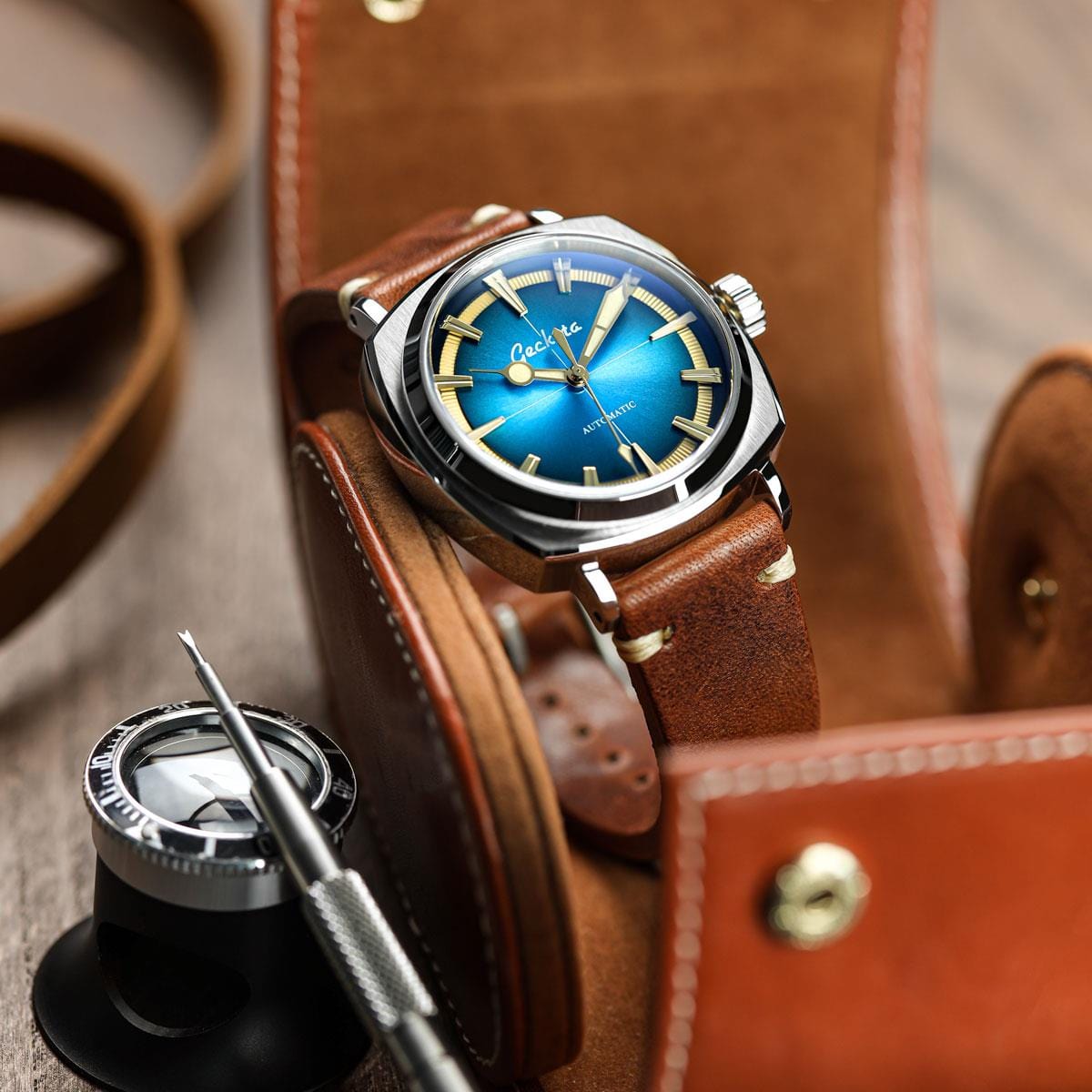 Geckota Pioneer Automatic Watch Arctic Blue Edition VS-369-4
