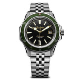 Geckota Sea Hunter Automatic Diver's Watch - Green Bezel