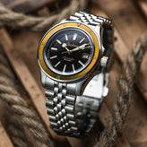 Geckota Sea Hunter Automatic Diver's Watch - Orange Bezel